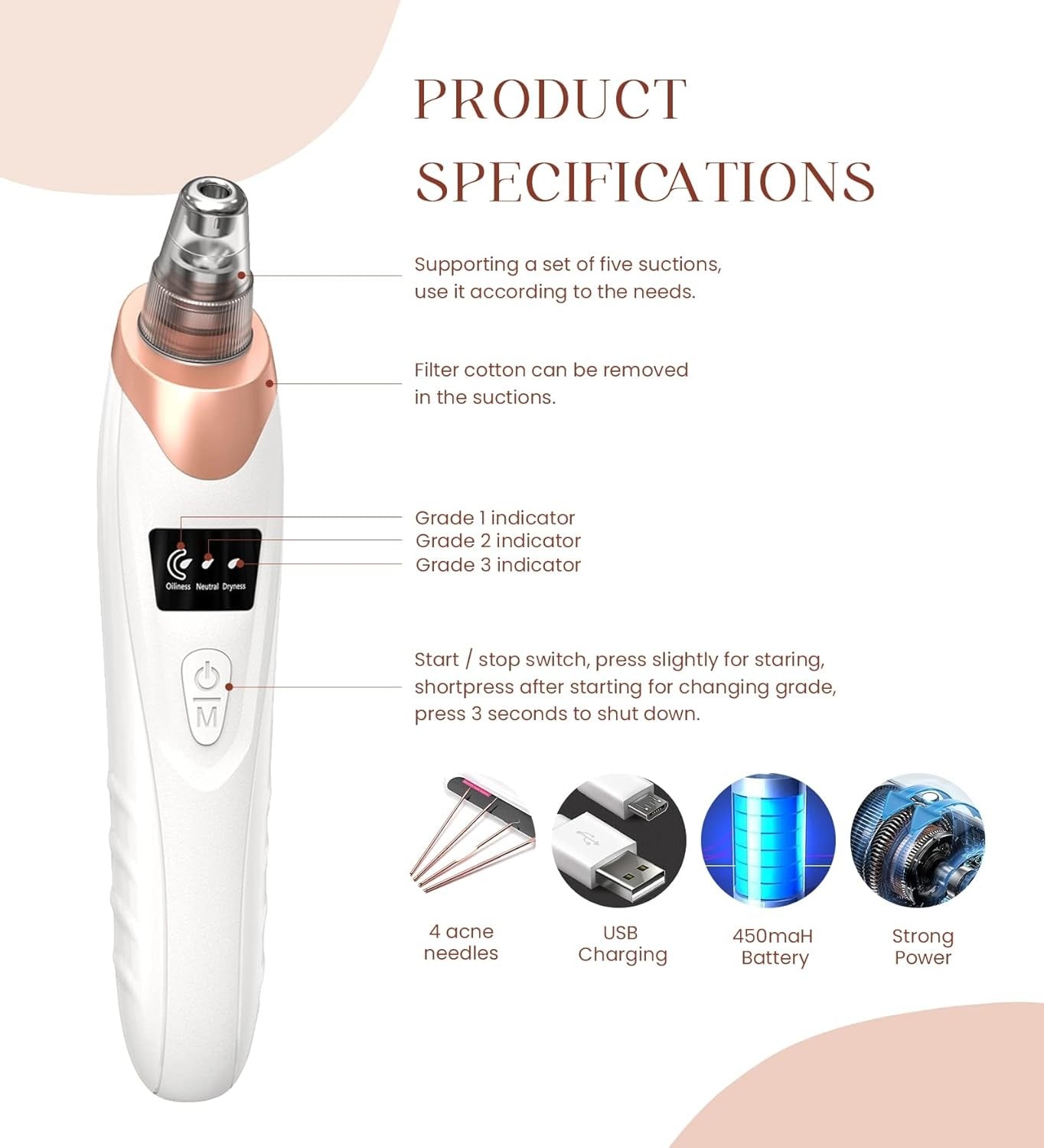 LED Blackhead Remover Vacuum