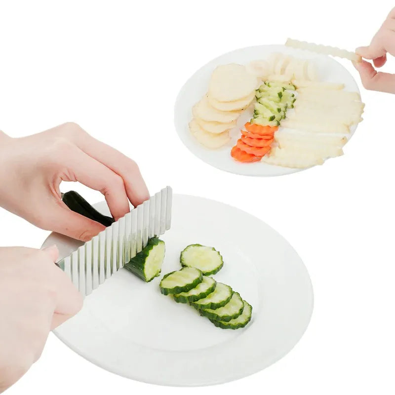 Crinkle Cutter Knife Stainless Steel
