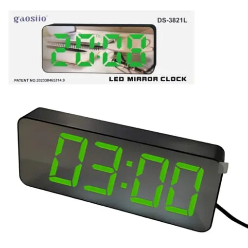 LED Mirror Digital Alarm Clock