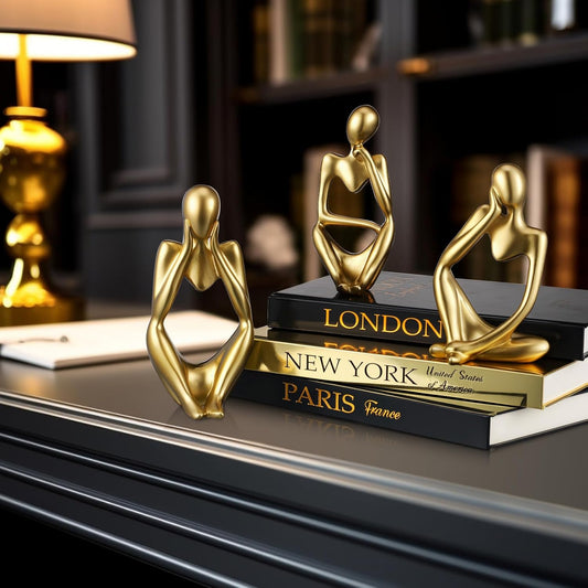 Modern Abstract Thinker Figurine Set for Home