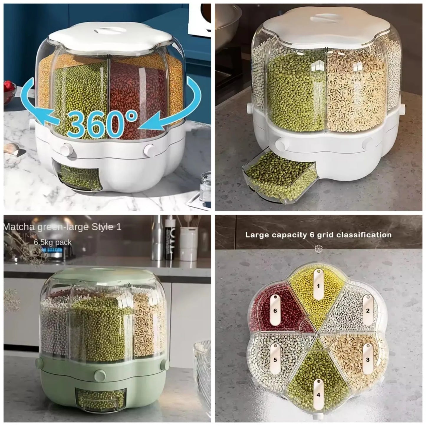 Grid Rotating Grid Grain Rice Dispenser