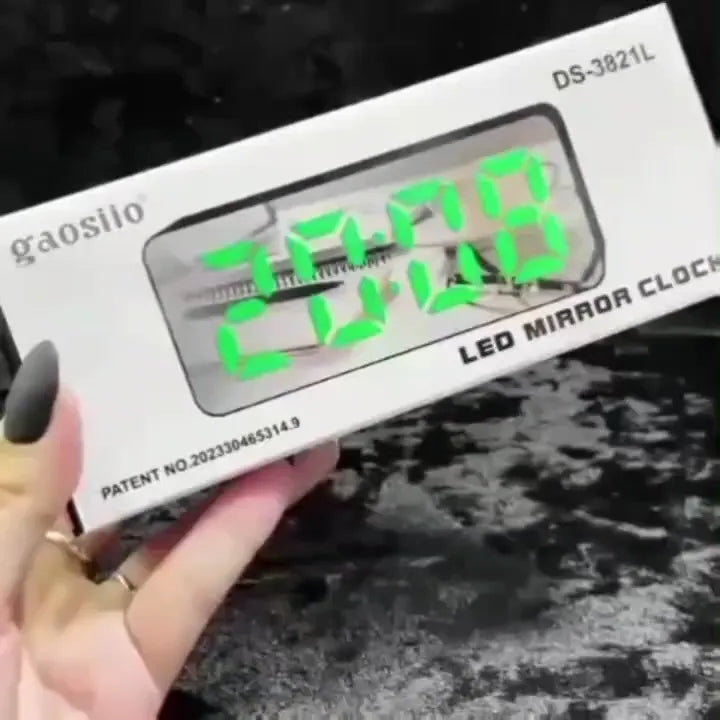LED Mirror Digital Alarm Clock