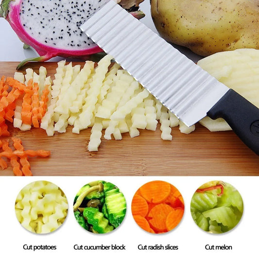 Crinkle Cutter Knife Stainless Steel