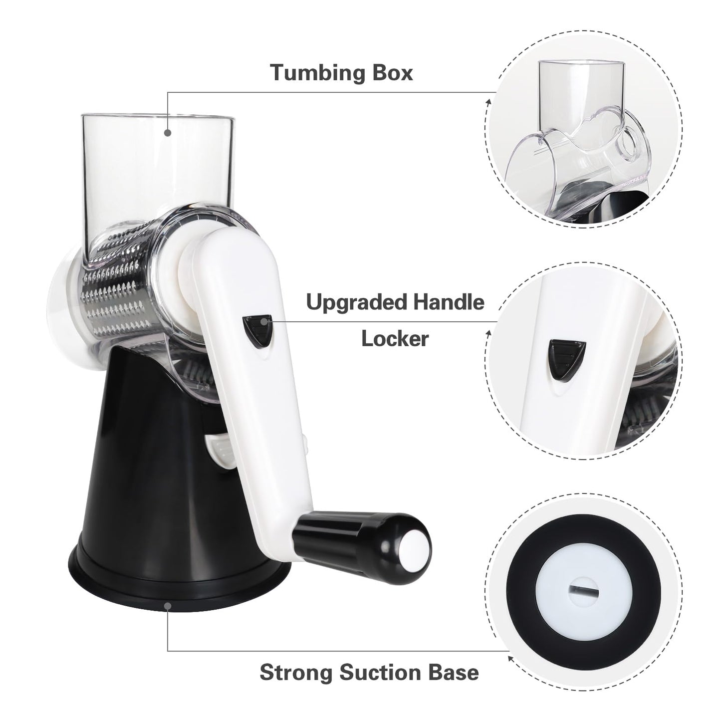Manual Tabletop Drum Cheese Grater