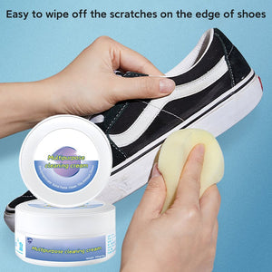 All-Purpose White Shoes Cleaning Cream With Wipe Sponge