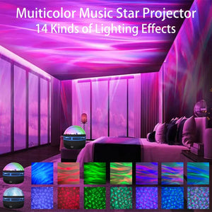 2 in 1 Northern Lights and Ocean Wave Projector with 14 Light